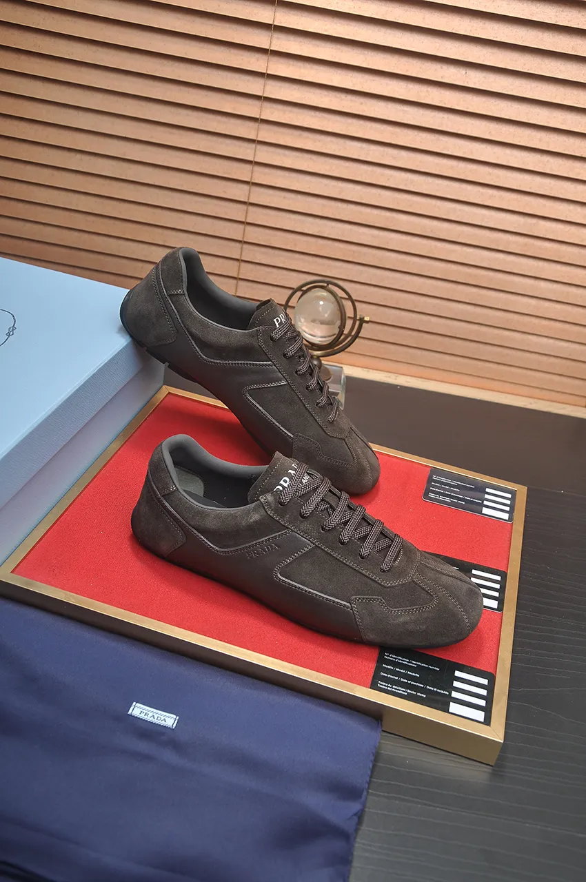 Men's shoes 💰560💶【PRADA】Couple's casual shoes, originally developed 1:1, made of high-mercerized cowhide with imported cowhide, silk sheepskin lining, rubber outsole, comfortable and soft on the feet, size for women: 35 to 41. Male 38 to 48💰🔥🔥🔥🔥🔥